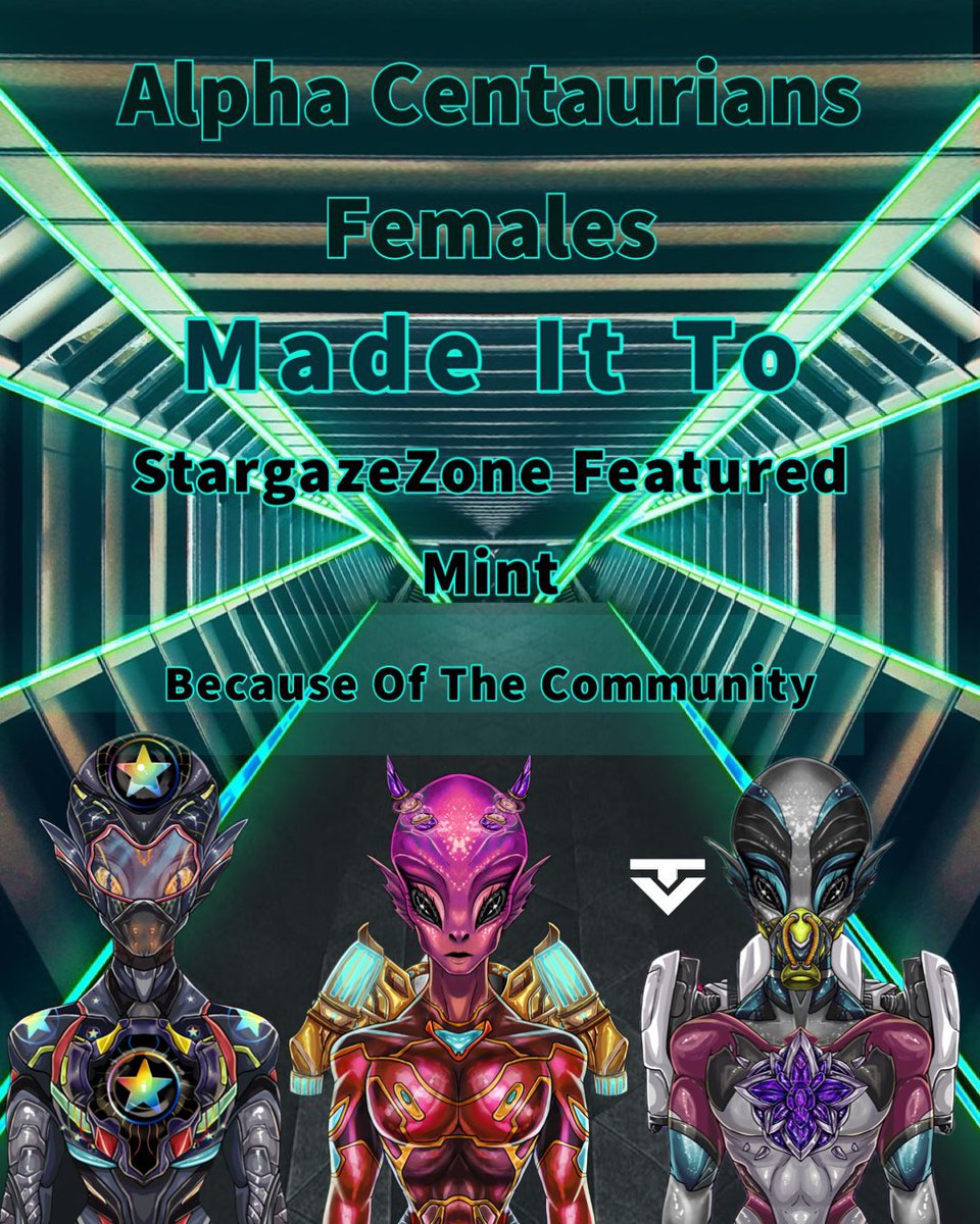 In celebration of <a href="/ACentaurians/">Alpha Gamers (Former Alpha Centaurians) | SOLD OUT</a> #MintingNow on <a href="/StargazeZone/">Stargaze ✨🔭</a> featured tab

We have partnered to #Giveaway some intergalactic goodies

Prizes
2x Female #nft
2x <a href="/area47base/">Area47 - Classified Cats ✨</a> nft

Rules⬇️
-❤️&amp;🔁
-Follow <a href="/ACentaurians/">Alpha Gamers (Former Alpha Centaurians) | SOLD OUT</a> &amp; <a href="/area47base/">Area47 - Classified Cats ✨</a> 

Tag frens is a plus!

#NFTGiveways #IBCGang