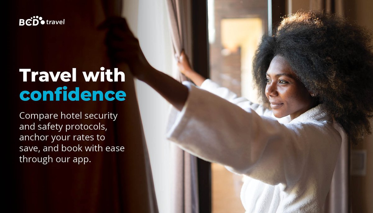 BCDTravel's tweet photo. We’re all back to travel but things are a little different. Now more than ever you need rates that drive savings, incorporate amenities, and support your agreements. Stay by BCD has got you covered.
Learn more at https://t.co/4atUU98PhZ
#CorporateTravel #BCDStay https://t.co/dQfrO17wN6