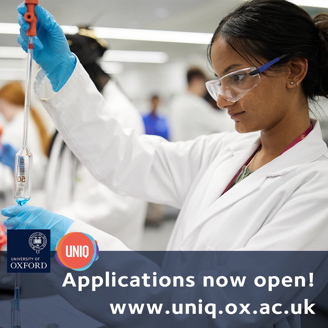 Have you got a spare 10 minutes to maybe change your future? Apply to UNIQ – it’s quick and free to do. You’ll never know what may happen unless you try to find out! Apply now at uniq.ox.ac.uk/apply. #UNIQ2023