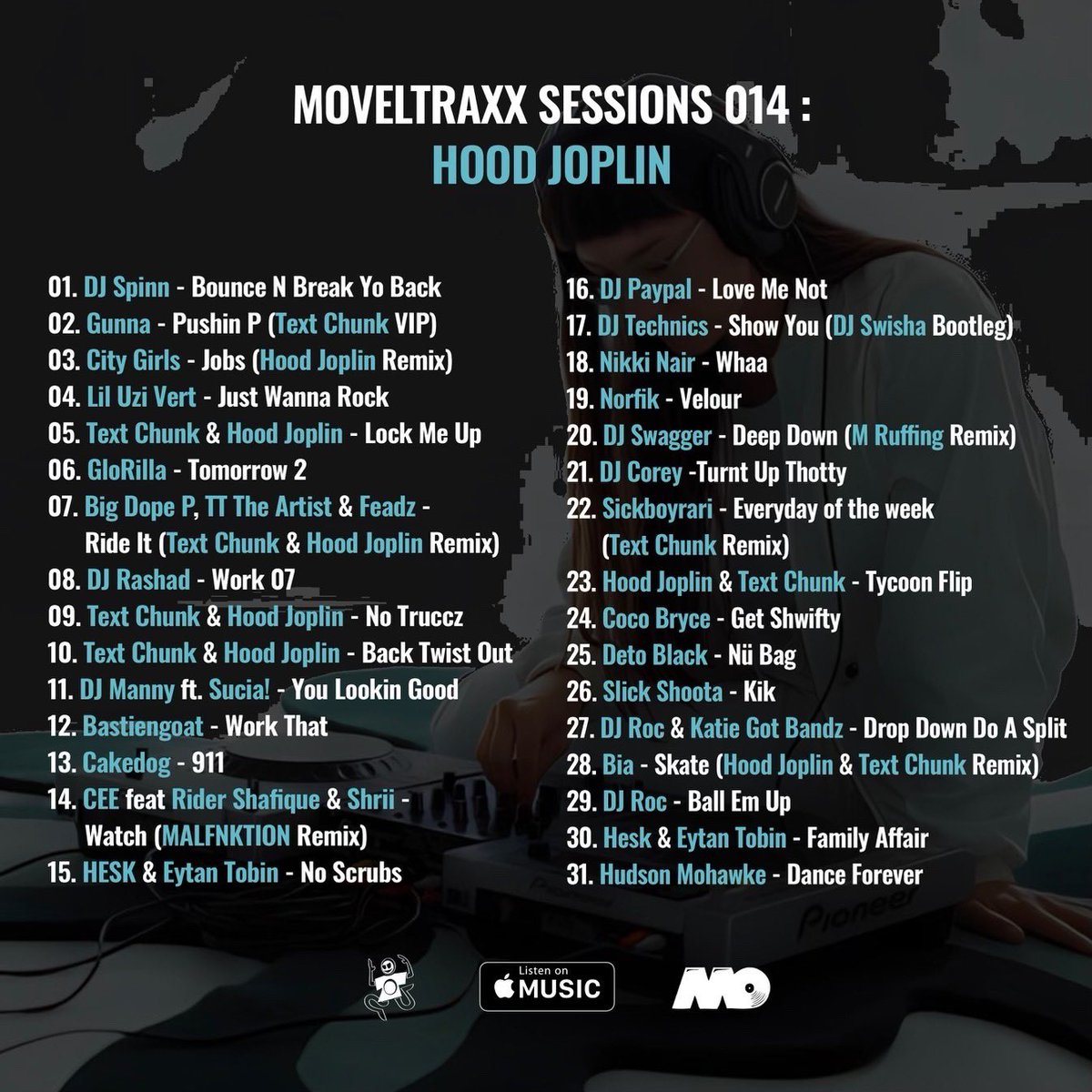 MOVELTRAXX (@moveltraxx) on Twitter photo our final <a href="/AppleMusic/">Apple Music</a> mix for 2022 is here and we are thrilled to have <a href="/hoodjoplin/">jops // This, That, & the Third 🎶</a> on Moveltraxx Sessions
DJmixes.lnk.to/hood-joplin-mo…
48 minutes of cold af Juke, Footwork and 160bpm gems from our fav Canada based producer / dj 🍁 our final <a href="/AppleMusic/">Apple Music</a> mix for 2022 is here and we are thrilled to have <a href="/hoodjoplin/">jops // This, That, & the Third 🎶</a> on Moveltraxx Sessions
DJmixes.lnk.to/hood-joplin-mo…
48 minutes of cold af Juke, Footwork and 160bpm gems from our fav Canada based producer / dj 🍁