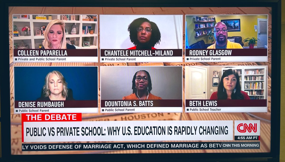 DocRB's tweet photo. Lawrence Township parent and my wife Dountonia Batts gets the nod from CNN to discuss public education! https://t.co/ybebtgDjV9