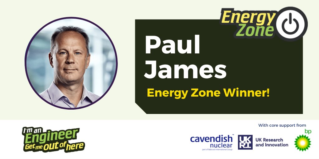 It's the end of the Energy Zone. At the end of a fab 6 weeks, the zone winner with the most student votes is... Paul James! 
Congratulations Paul! 😄🎈🎉 #IAEUK Massive thanks to the Zone's funders <a href="/bp_UK/">bp United Kingdom</a> #CavendishNuclear <a href="/UKRI_News/">UK Research and Innovation</a>    
   
energy22.imanengineer.org.uk/profile/paulja…