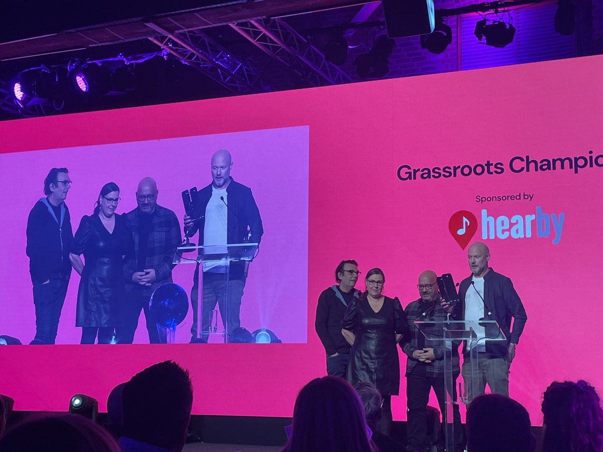 King Tut's Wah Wah Hut (@kingtuts) on Twitter photo AWARD VICTORY 🏆⇾ We were thrilled to be presented with the award for Grassroots Champion at the inaugural LIVE Awards at <a href="/theBreweryVenue/">the Brewery</a> last night
A huge thank you to <a href="/LiveMusic_UK/">LIVE</a>, <a href="/musicvenuetrust/">Music Venue Trust</a> + <a href="/hearby_music/">Hearby</a> for the recognition! AWARD VICTORY 🏆⇾ We were thrilled to be presented with the award for Grassroots Champion at the inaugural LIVE Awards at <a href="/theBreweryVenue/">the Brewery</a> last night
A huge thank you to <a href="/LiveMusic_UK/">LIVE</a>, <a href="/musicvenuetrust/">Music Venue Trust</a> + <a href="/hearby_music/">Hearby</a> for the recognition!