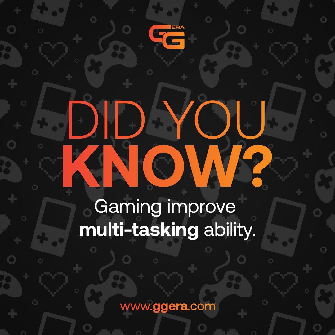 GGeraOfficial's tweet photo. According to some studies, skilled gamers mainly use their frontal cortex. That's an area of the brain specialized for planning, attention, and multitasking. Those who practice gaming have more developed this part of the brain that's why they are good at multitasking.

#ggera https://t.co/cf0wOr80Rg