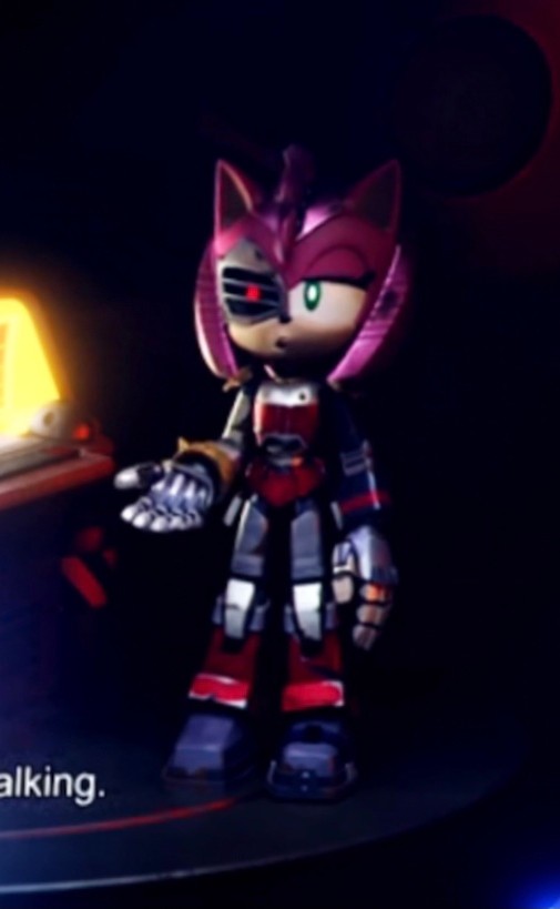 I've just noticed something about Amy (Rusty Rose) in Sonic Prime. In the  first episode, her robotic eye was red. And in the trailer, her eye was  yellow. #SonicPrime #SonicTheHedgehog #AmyRose #RustyRose