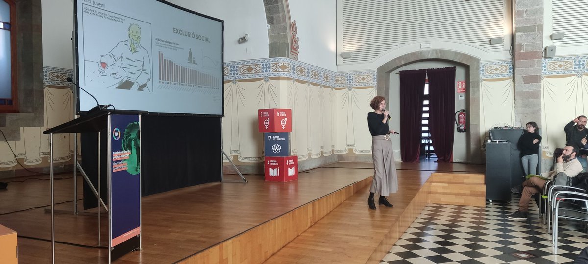 granollers's tweet photo. En marxa la conferència final del projecte europeu @sportopproject a la sala Tarafa
➡️ @granollers ha liderat aquest projecte d'inclusió d'infants i joves a través de l'esport
@GRN_esports https://t.co/cFNm9ASDR1