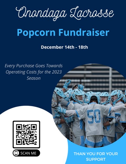 Men’s Lacrosse gourmet popcorn fundraiser is live! Come support our Lazers! 

50% of all proceeds goes directly to our Men’s Lacrosse Program 

popup.doublegood.com/s/8ckbv447