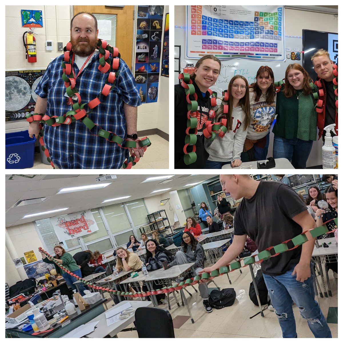 AskanderNPHS's tweet photo. Awesome turnout for the @NewPalBC2M meeting. We celebrated a successful semester and created a chain link with positive messages on them! @SouthernHancock @VoelzJames @MitchanerNPHS @MooreNPJH @BurkNPHS @BC2M https://t.co/u47X7CrDSA