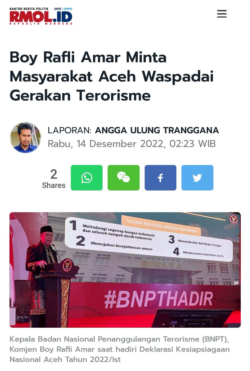Boediantar4's tweet photo. Yang terjadi teroris membunuh warga sipil di Papua, tapi yg diminta waspada masyarakat Aceh dan NTT https://t.co/HrPNyI734E