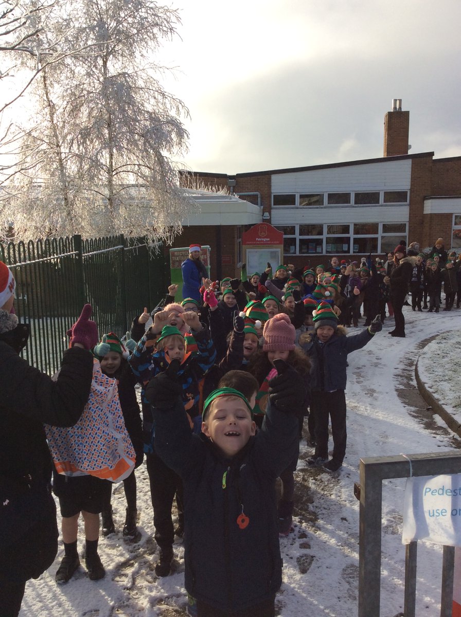PatPriAcad's tweet photo. We had a fantastic time doing the Elf Walk and spreading cheer around Patrington this morning, raising money for Dove House Hospice. The snow of course made the walk even more exciting! #PatYear3 #PatYear2 https://t.co/2uA6f1WP1e