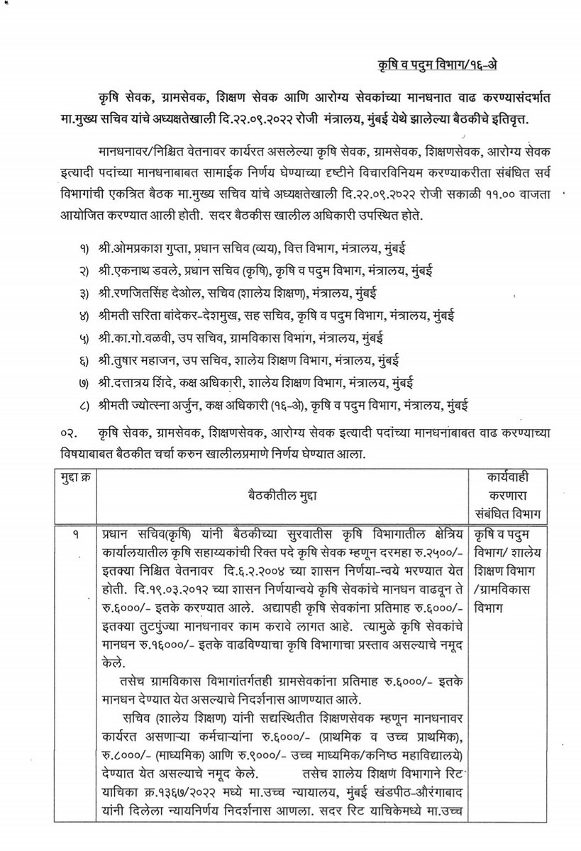 veerdeshmukh34's tweet photo. कृषिप्रधान देशात कृषिसेवक आणि भविष्यातील भारत घडविणारे शिक्षणसेवक यांच्यावरच 6000 रुपये देऊन अन्याय का?
मुख्य सचिव स्तरावर झालेल्या निर्णयाची अंमलबजावणी करणार कधी ?
इतिवृत्त येऊन 2 महिने होत आले तरीही शासनाकडून कोणतीही अंमलबजावणी नाही.... 
#कृषिसेवक_मानधनवाढ 
#शिक्षणसेवक_मानधनवाढ https://t.co/Axf50cY0HU