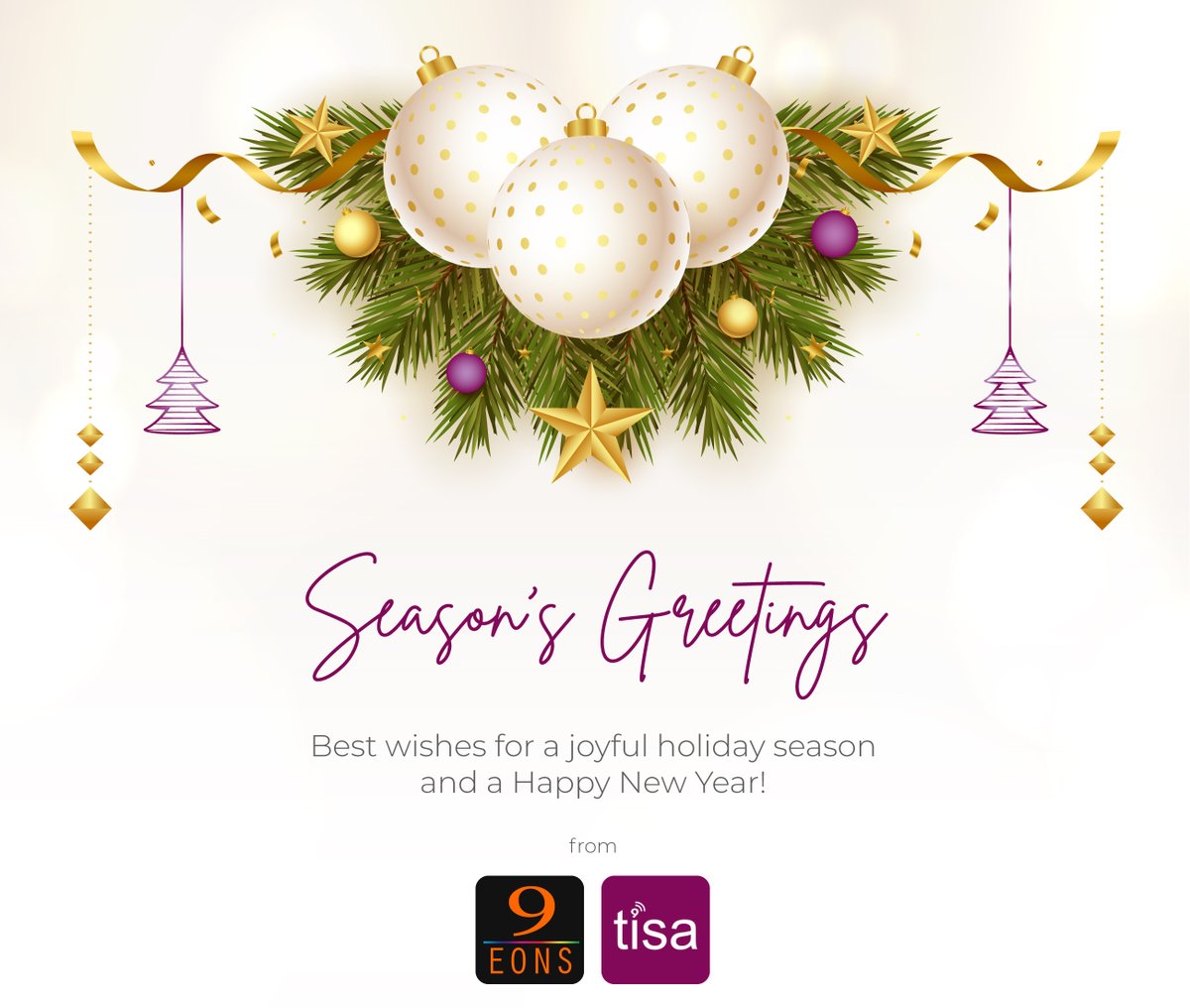 9Eons's tweet photo. We at 9Eons would like to send out our best wishes for the Holiday Season and wish you all a Happy New Year.
 
#SeasonsGreetings #MerryChristmas #HappyNewYear https://t.co/N8ou2E2tfv
