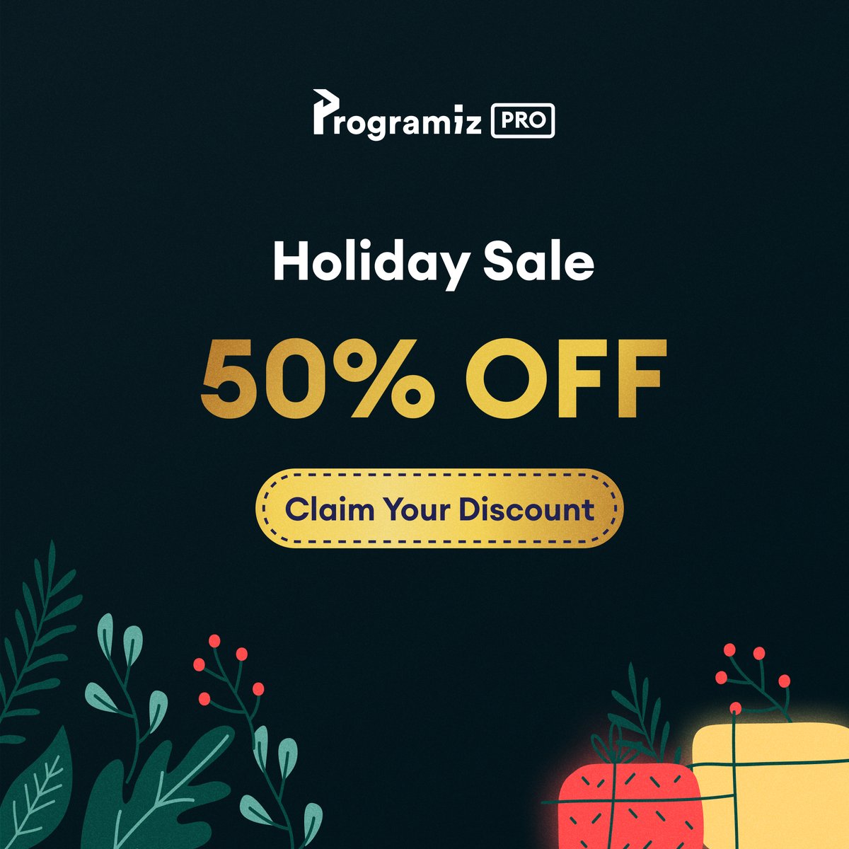 programiz's tweet photo. 🎊🎊This holiday, take your programming skills to the next level – upgrade for unlimited learning at 50% off!

Invest in yourself and get started on your path toward mastering programming. 🧑‍💻💟

🔔The sale won't last long.
Claim Discount: https://t.co/rqLaiGault

#holiday #sale https://t.co/ztNiNg6jhY