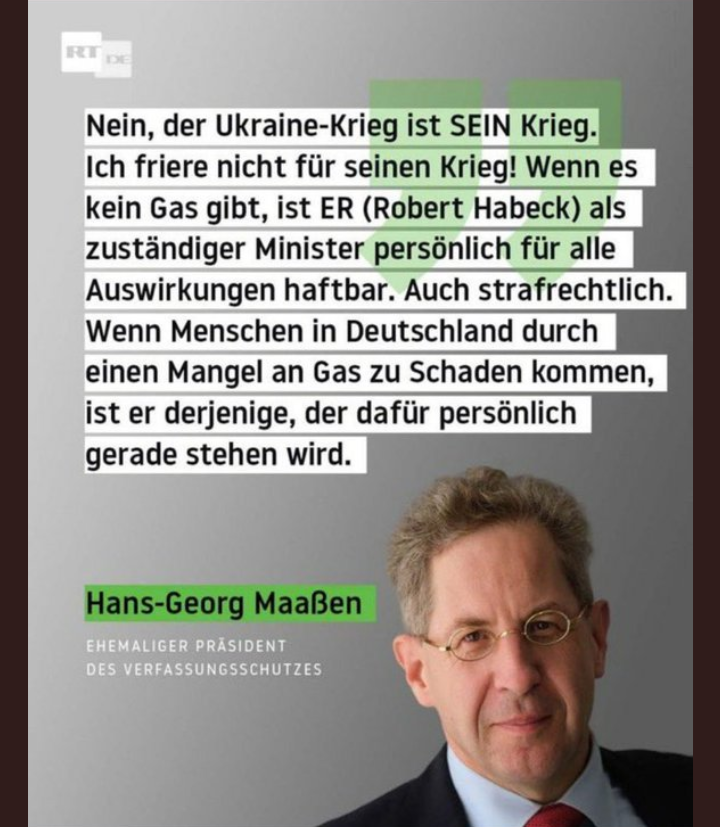Patrick29188618's tweet photo. Der Winter hat noch nicht einmal begonnen, da heult #Netzagentur Müller bereits, die dt. Bürger würden zuviel #Gas verbrauchen.
So ein Schwachsinn! Sollen wir etwa erfrieren?🤦
#Gasnotstand ist die Schuld von Habeck & Baerbock!
#HabeckRuecktrittSofort #BaerbockRuecktrittSofort https://t.co/4444u02IiT