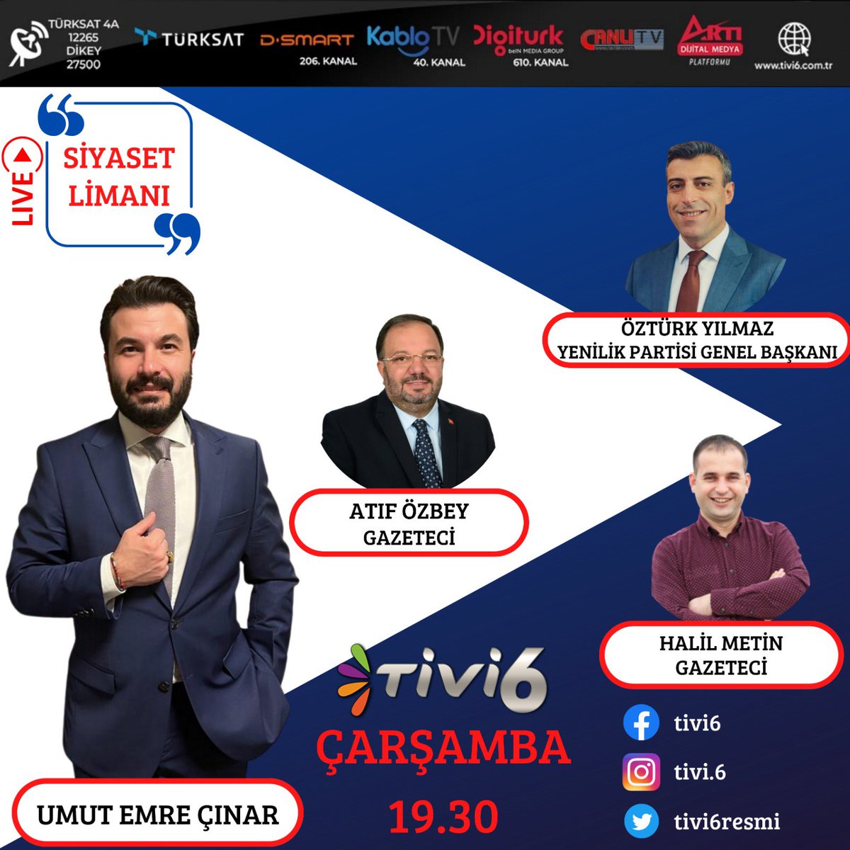 Bu akşam (14 Aralık Çarşamba) gazetecilerin sorularını cevaplayacağım.

🖥 canlitv.day/tivi6

@tivi6resmisites  #istanbul #KurtulmAKistiyoruz #ÖztürkYılmaz
