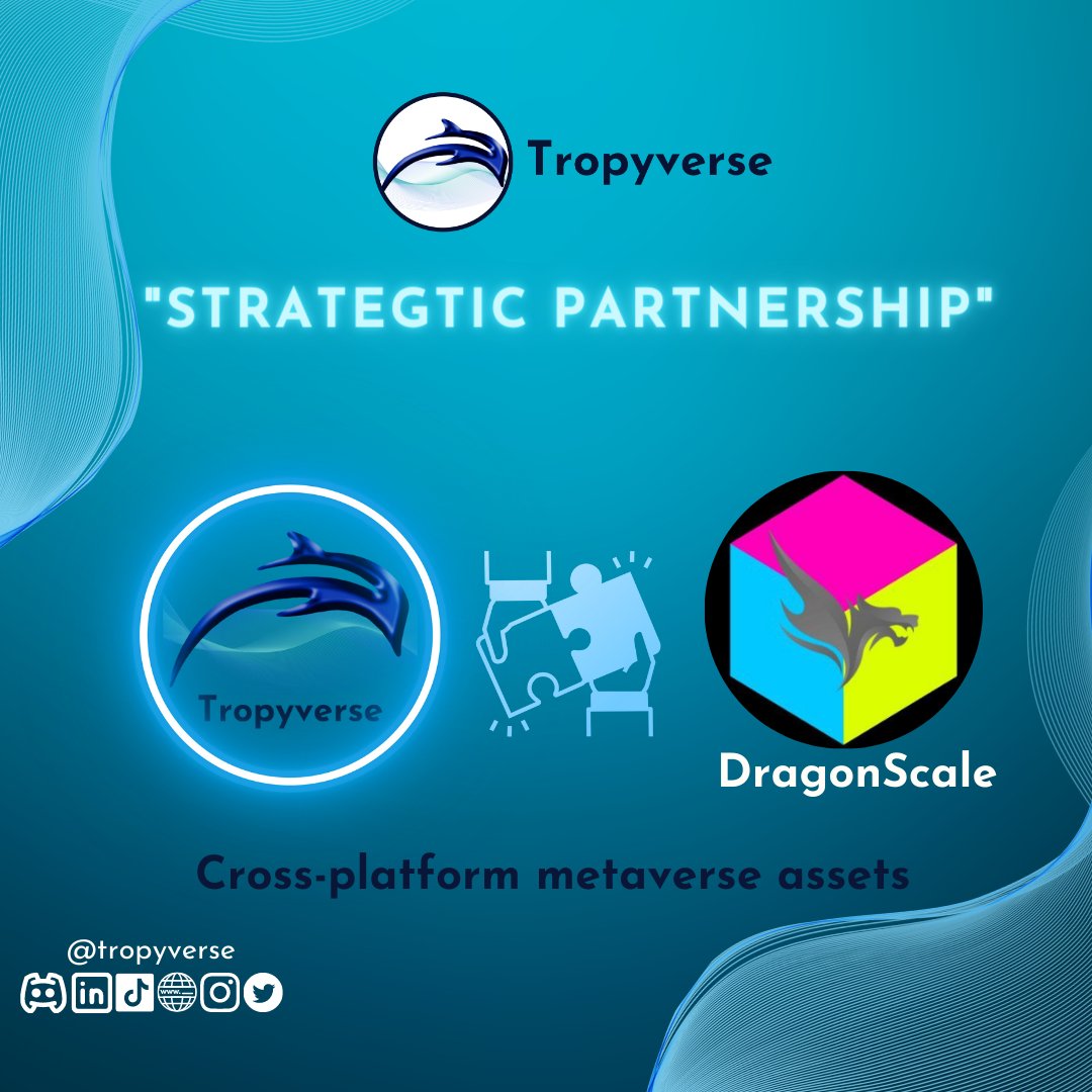 Tropyverse's tweet photo. Strategic partnership !!!

with the best web3
 "Cross-platform metaverse asset"

#tropyverse #Discord #tropyverse #tropychallenge #web3 #AI #avatar #SpacesHost https://t.co/AyQDhoanV0