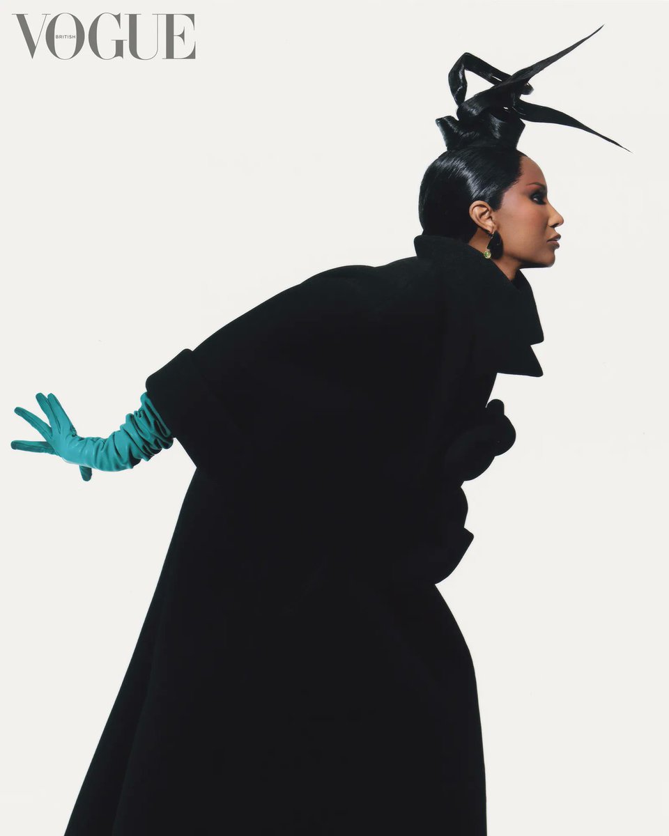 jacquemusx's tweet image. Iman for British Vogue