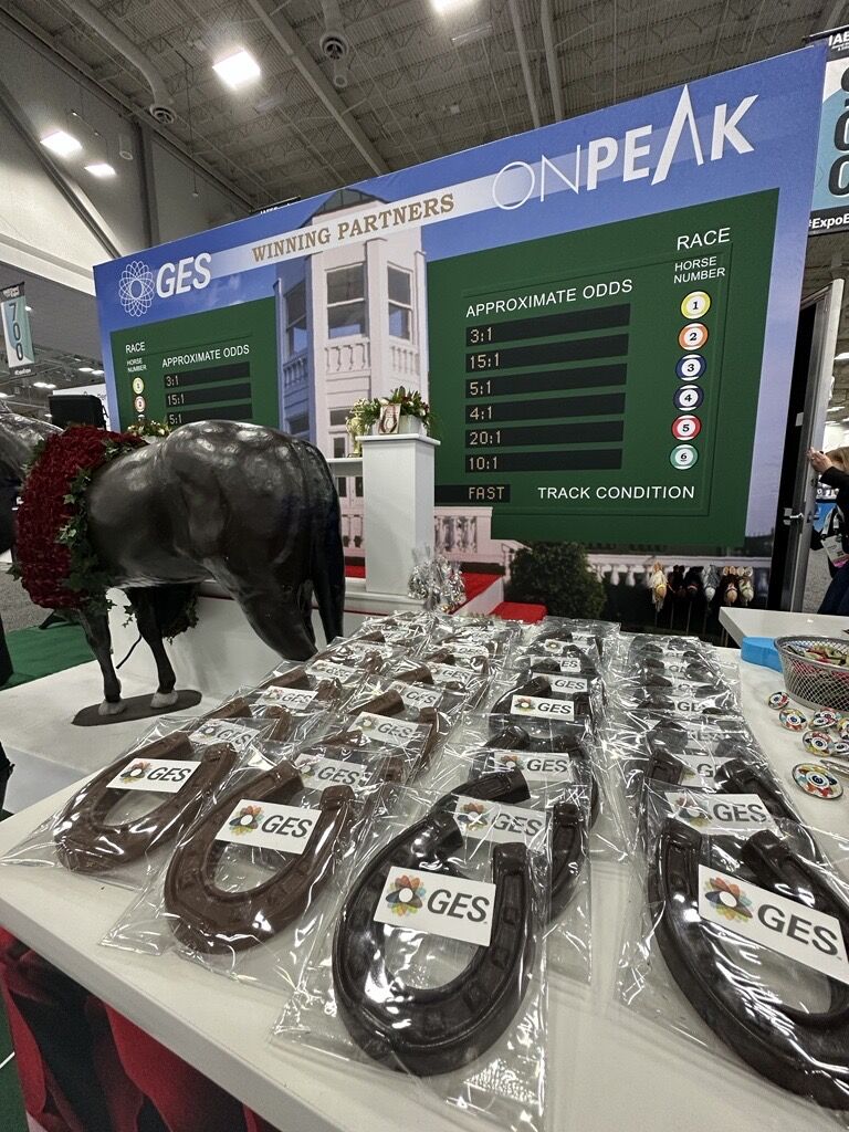 GESGlobal's tweet photo. It's opening day at @IAEE_HQ and we are ready for a full day of horseracing. Stop by booth 834 and cheer on your colleagues as they ride their horses to the finish line.
#ThePlaceToBe #ExpoExpo #GESGivesBack #eventprofs #exhibitions #tradeshows #eventsareback #growtogether https://t.co/lC81MWMx5G