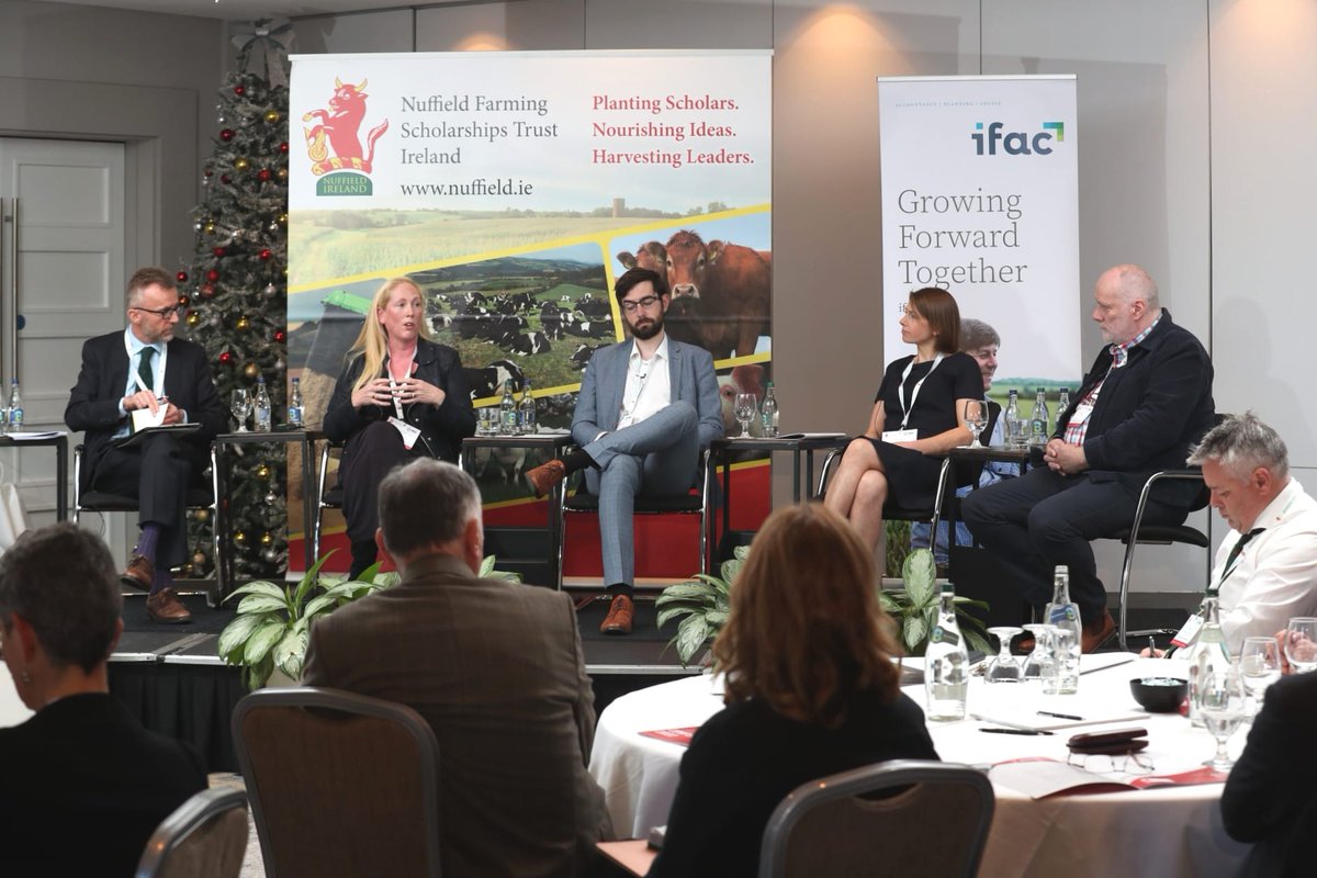 NuffieldIreland's tweet photo. 🚨ICYMI🚨 Nuffield Ireland's 2022 Conference on 18/11 heard from our 2021 Scholars reporting at the end of their two-year programme, and an expert discussion panel on moving beyond greenwashing to net-positive agriculture.
Proceedings are now online here:
https://t.co/a7ybCKPlDL https://t.co/AWN9X9QkkE