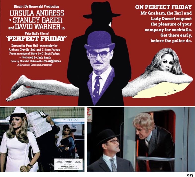 SaveRedlandLibr's tweet photo. 9pm TODAY on @TalkingPicsTV
The 1970 #Comedy #Crime film🎥 “Perfect Friday” directed by #PeterHall from a screenplay by #ScottForbes (who wrote the story) & #AnthonyGrevilleBell
🌟#StanleyBaker #DavidWarner #UrsulaAndress #TPMcKenna #PatienceCollier https://t.co/drDCQbJaCX