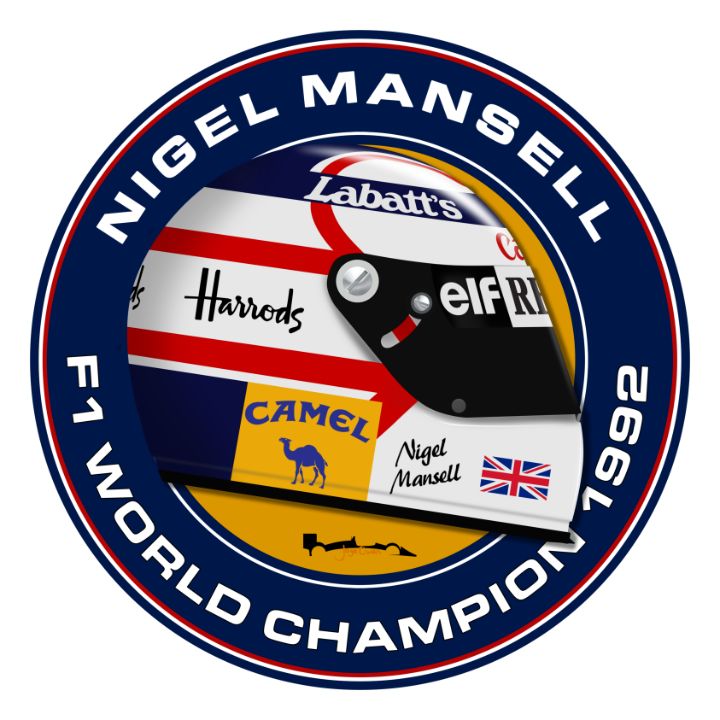 JageOwen's tweet photo. Featured Art of the Day: "Nigel Mansell- 1992 Circle art". Buy it at: https://t.co/X2tESF0dZD https://t.co/Cj1cMCoZLk