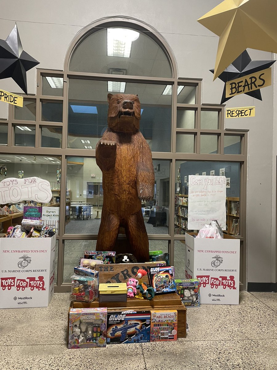 Way to go Byron Intermediate school students for your support of the @ToysForTots_USA program! Your generosity reflects fantastic citizenship. #bisstars, #byronbears