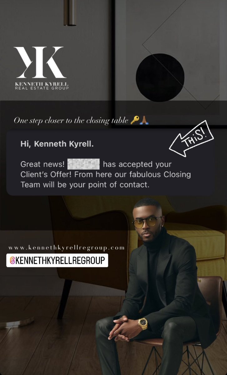 Offer accepted, one step closer to the closing table 🙏🏾🔑. #kennethkyrellregroup #atlantarealtor #atlrealestateagent