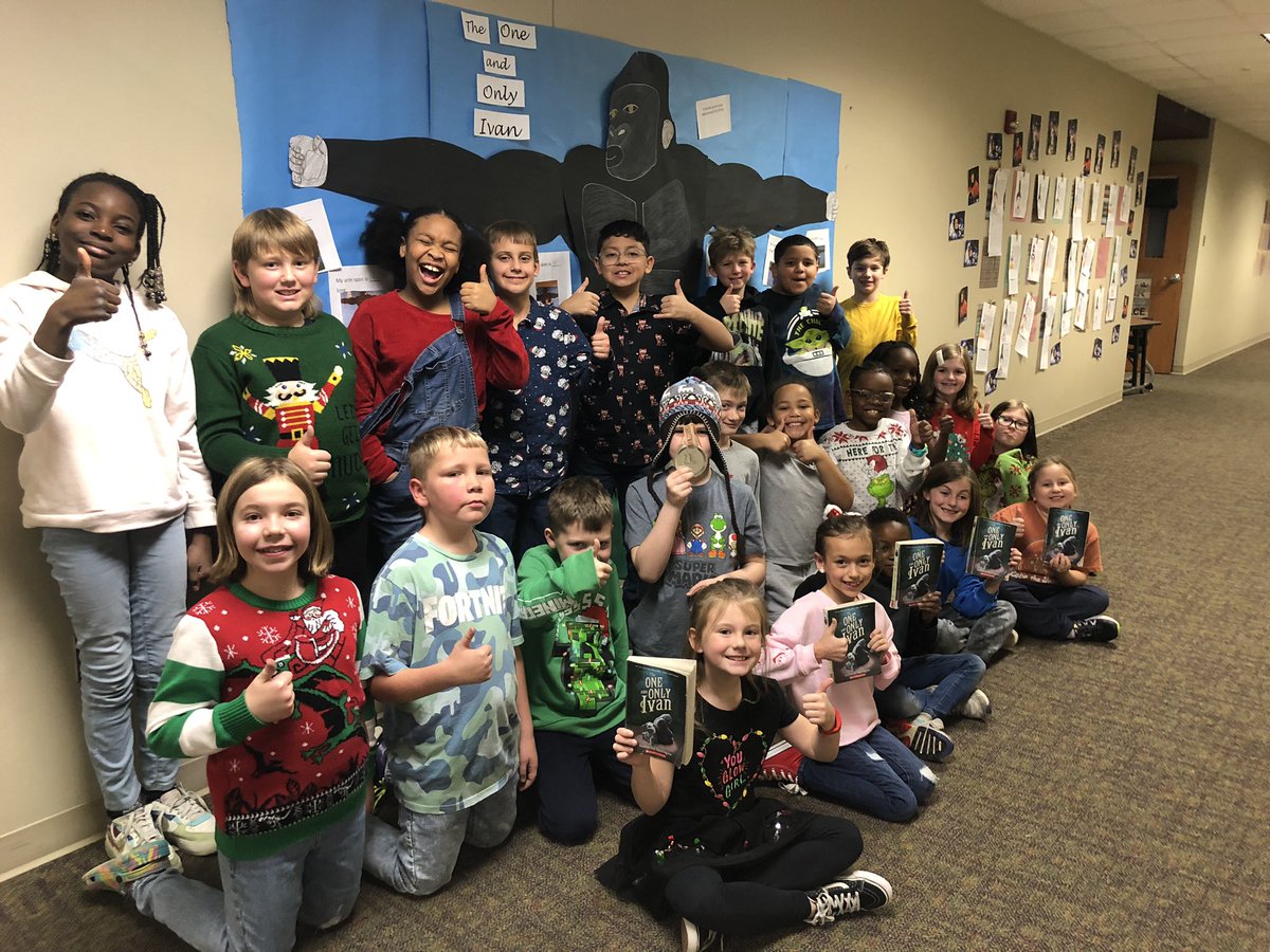 Our favorite book so far this year, The One and Only Ivan! <a href="/kaaauthor/">Katherine Applegate (kaaauthor.bsky.social)</a> We loved using Ivan in cross curriculum learning.   Next up, The One and Only Bob!