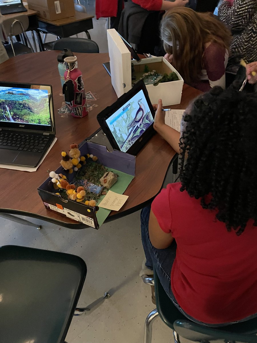 dcollinsela's tweet photo. Students from all 5th grade classes did a gallery walk to view zoo projects today! It was so great to see everyone’s creativity come through in their models! #cheetahpride https://t.co/ywCXp7GkYC