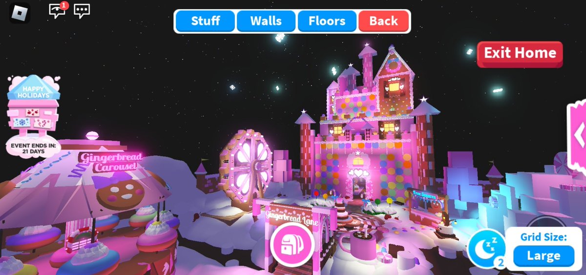 unlimited_roses's tweet photo. Still shots! Didn't realize the video was so pixel blurred. 😳 
@PlayAdoptMe Gingerbread build https://t.co/l8x1RcGhMb