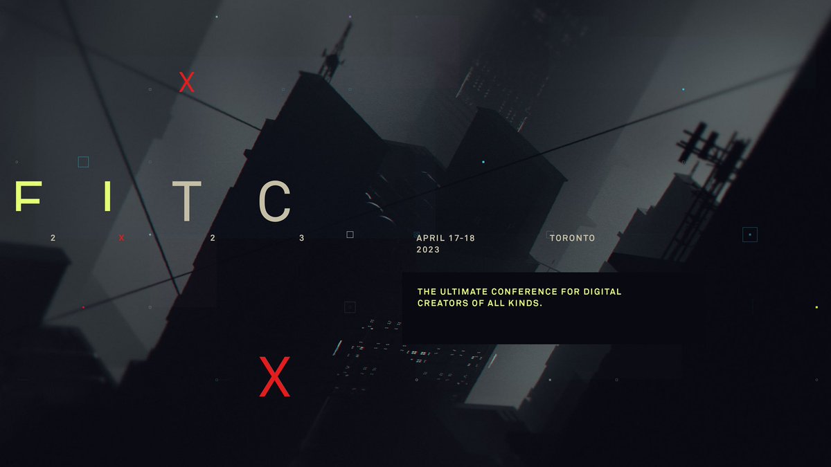 FITC's tweet photo. So, NBD, but…

WE’RE BACK! Mark your calendars for April 17-18: #FITCToronto is happening IRL at @TheGreatHallTO (new venue!) for 2023! 
Details &amp; website coming in the new year, but we figured we’d share the news now.

We missed all your faces &amp; can’t wait to see you in April! https://t.co/RgPnkn88ru
