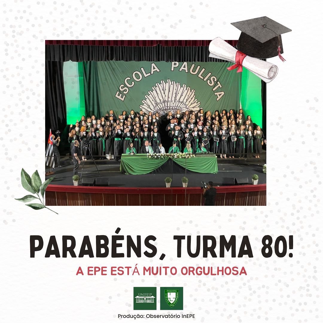 epenfermagem's tweet photo. ❤️🤩🎊🎉👏 Sim!!! Parabéns 80!!! Não cansamos de parabenizar vocês!!!
#epeunifesp #somosepe #unifesp #somosunifesp #enfermagem #colacaodegrau🎓 #turma80epe
#observatórioepe https://t.co/sxlJ1SwujY