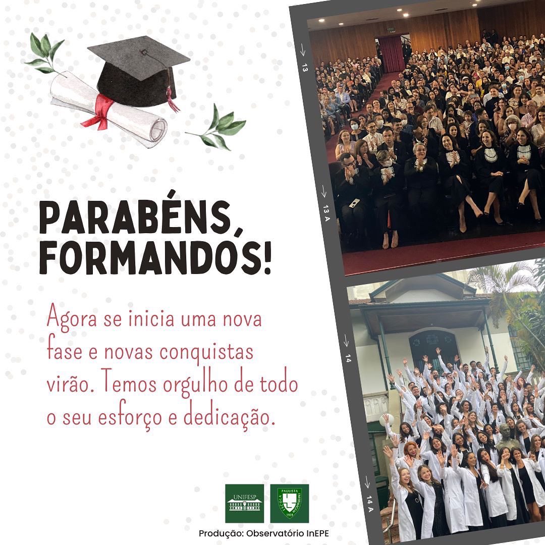 epenfermagem's tweet photo. ❤️🤩🎊🎉👏 Sim!!! Parabéns 80!!! Não cansamos de parabenizar vocês!!!
#epeunifesp #somosepe #unifesp #somosunifesp #enfermagem #colacaodegrau🎓 #turma80epe
#observatórioepe https://t.co/sxlJ1SwujY