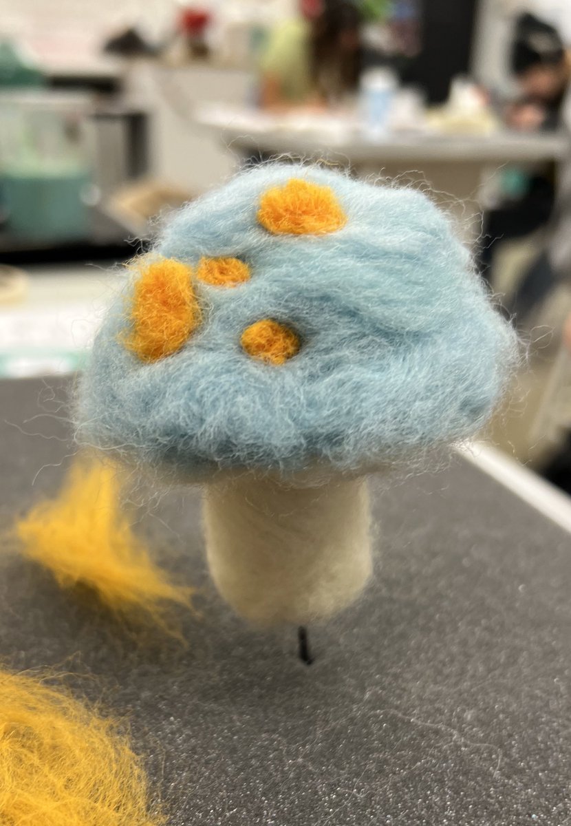 VisualArtsNHS's tweet photo. NHS Art Club trying their hand at needle felting #GoKnights https://t.co/DJNeWertqm