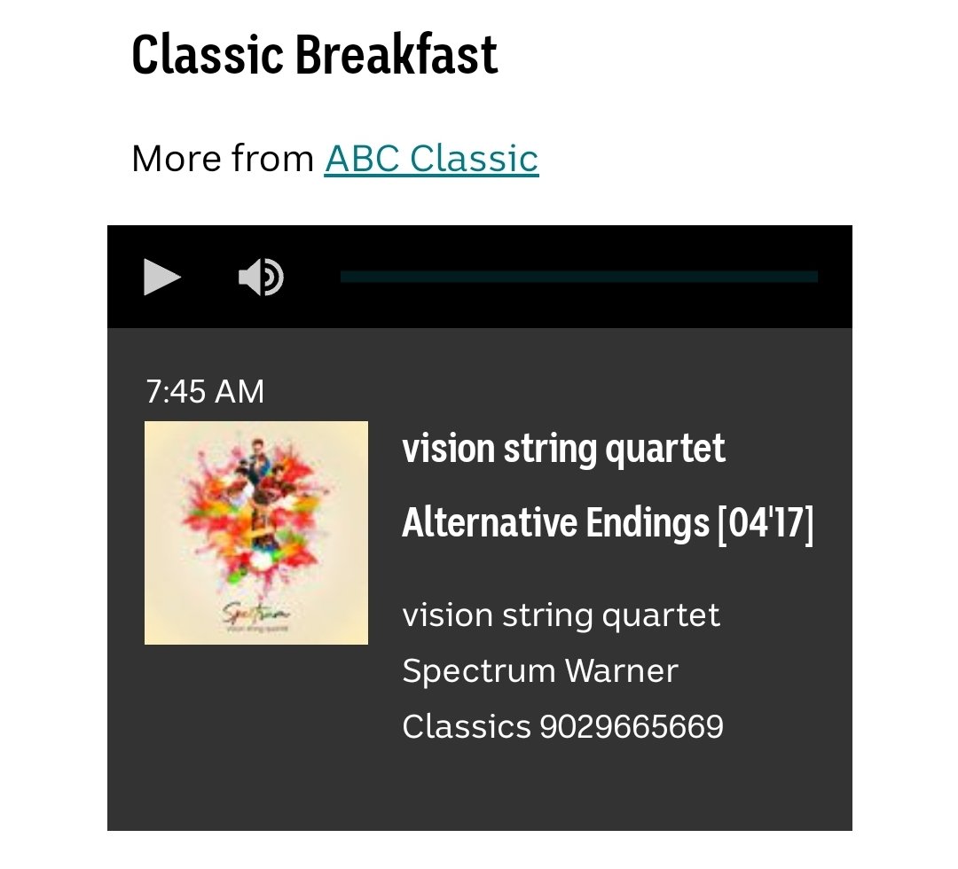 This album is still giving me life 🙌💗 <a href="/visionquartet/">visionstringquartet</a> #Spectrum
AND they're coming to Aus this Spring!!
<a href="/ABCClassic/">ABC Classic</a>
