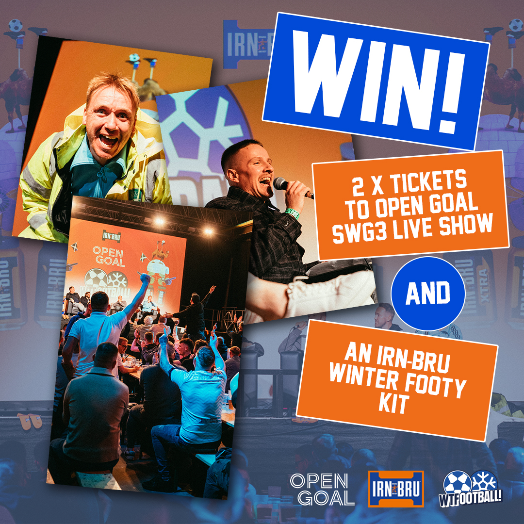 opengoalsport's tweet photo. 🎟️ GIVEAWAY⚽️

The stage is set 🇦🇷🇫🇷

Now win ANOTHER chance to join us at SWG3 this Sunday for the Final...PLUS an @irnbru Winter Footy Kit to help keep you warm in this weather 🥶

To Enter, simply:

🔄 RETWEET This Post
✅ FOLLOW Open Goal
✅ FOLLOW @irnbru
 
#WTFootball https://t.co/9y0VEt8nvZ