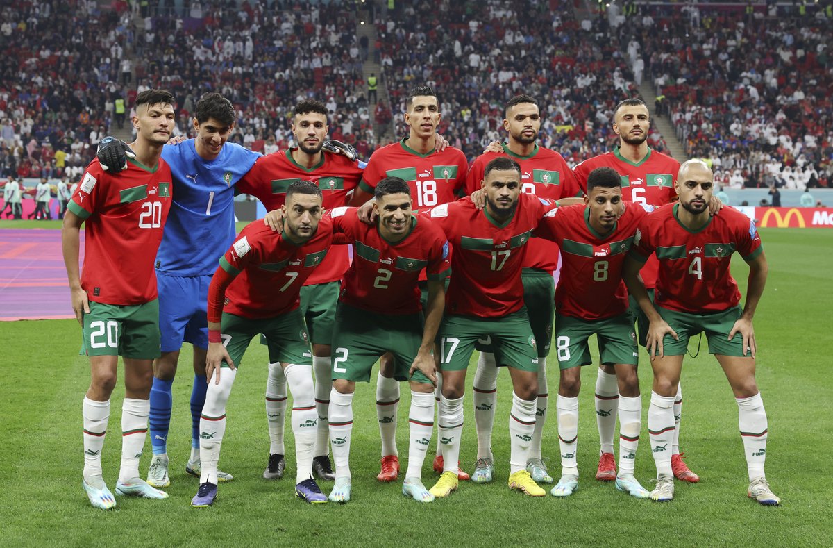 sportbible's tweet photo. - The first African team to ever reach a World Cup Semi Final
- The longest unbeaten run by an African nation in the tournament's history
- Beat Belgium, Portugal and Spain on their incredible run 
  
The Atlas lions may have lost but they have done their country proud 🇲🇦♥️ https://t.co/n8guTJhwou