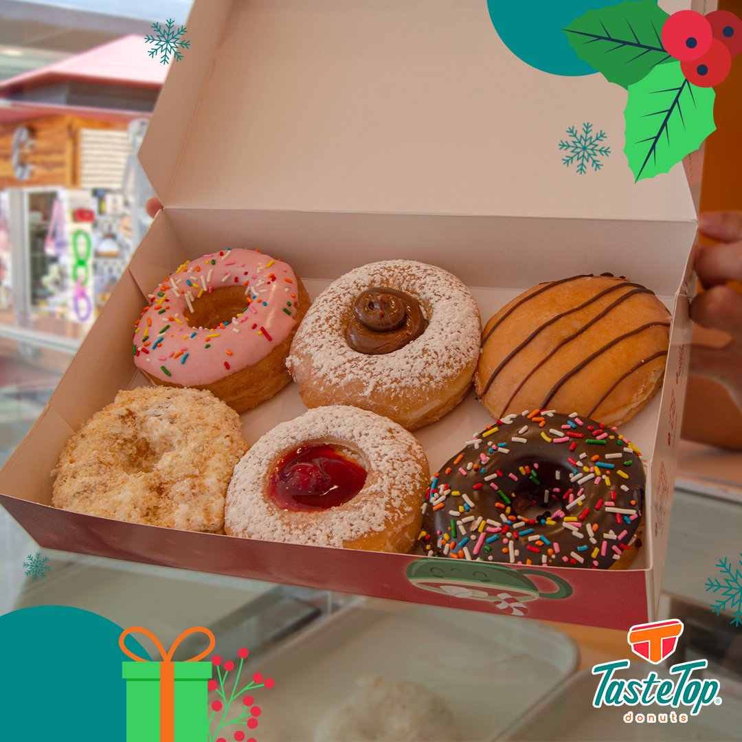 TasteTopdonuts's tweet photo. Diciembre el mes de compartir #Ponlesaboratudía 🎁🤝🏼 https://t.co/tLbGHtRxBt