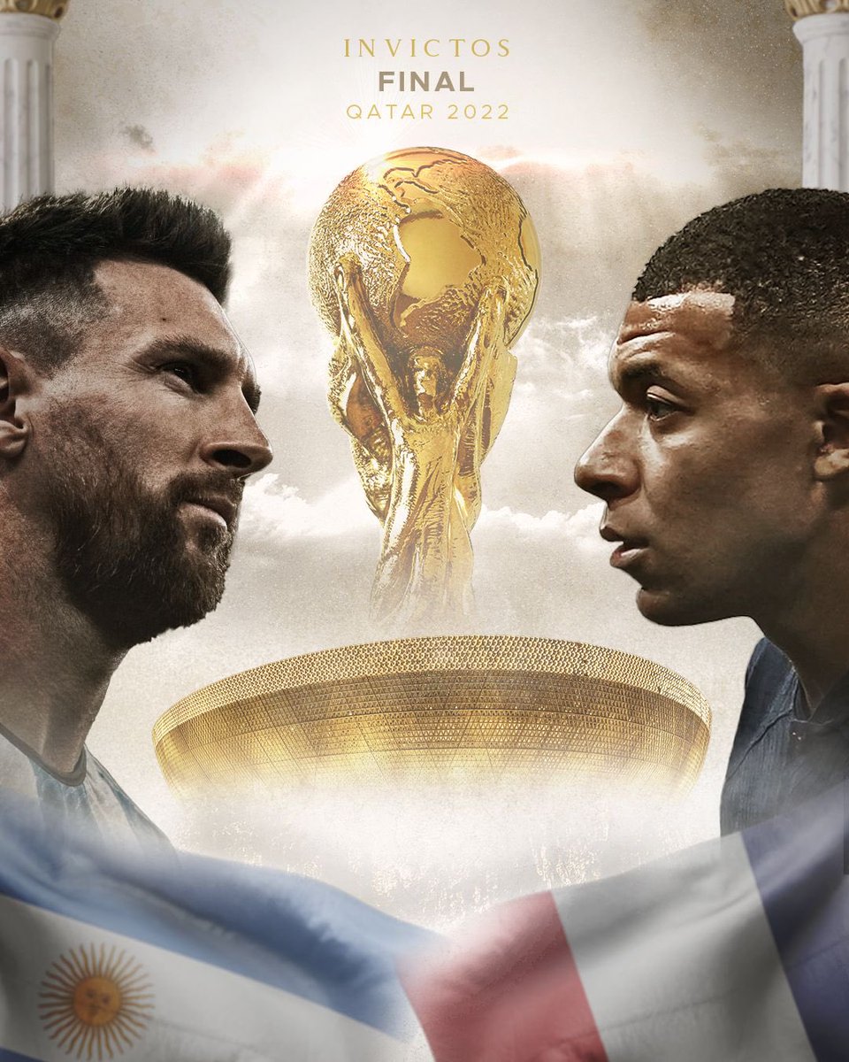 Invictos (@invictossomos) on Twitter photo ¡¡OFICIAL!! Argentina y Francia disputarán la FINAL del Mundial de Qatar 2022. La bendita y hermosa locura que nos espera. Duelo imperdible. SERÁ HISTÓRICO. ¡¡OFICIAL!! Argentina y Francia disputarán la FINAL del Mundial de Qatar 2022. La bendita y hermosa locura que nos espera. Duelo imperdible. SERÁ HISTÓRICO.