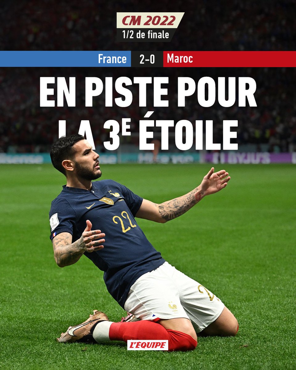 L'équipe de France s'impose face au Maroc et rejoint l'Argentine en finale de la Coupe du monde 2022 : ow.ly/uUZk50M3OL3

#FRAMAR #francemaroc