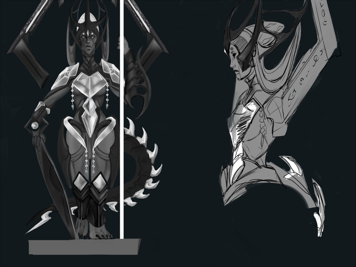 Faneposter's tweet photo. Dying, bleeding out trying to finish this Raan design...
(she's worth it) #BeyondDivinity https://t.co/Jf2U0UiJk1