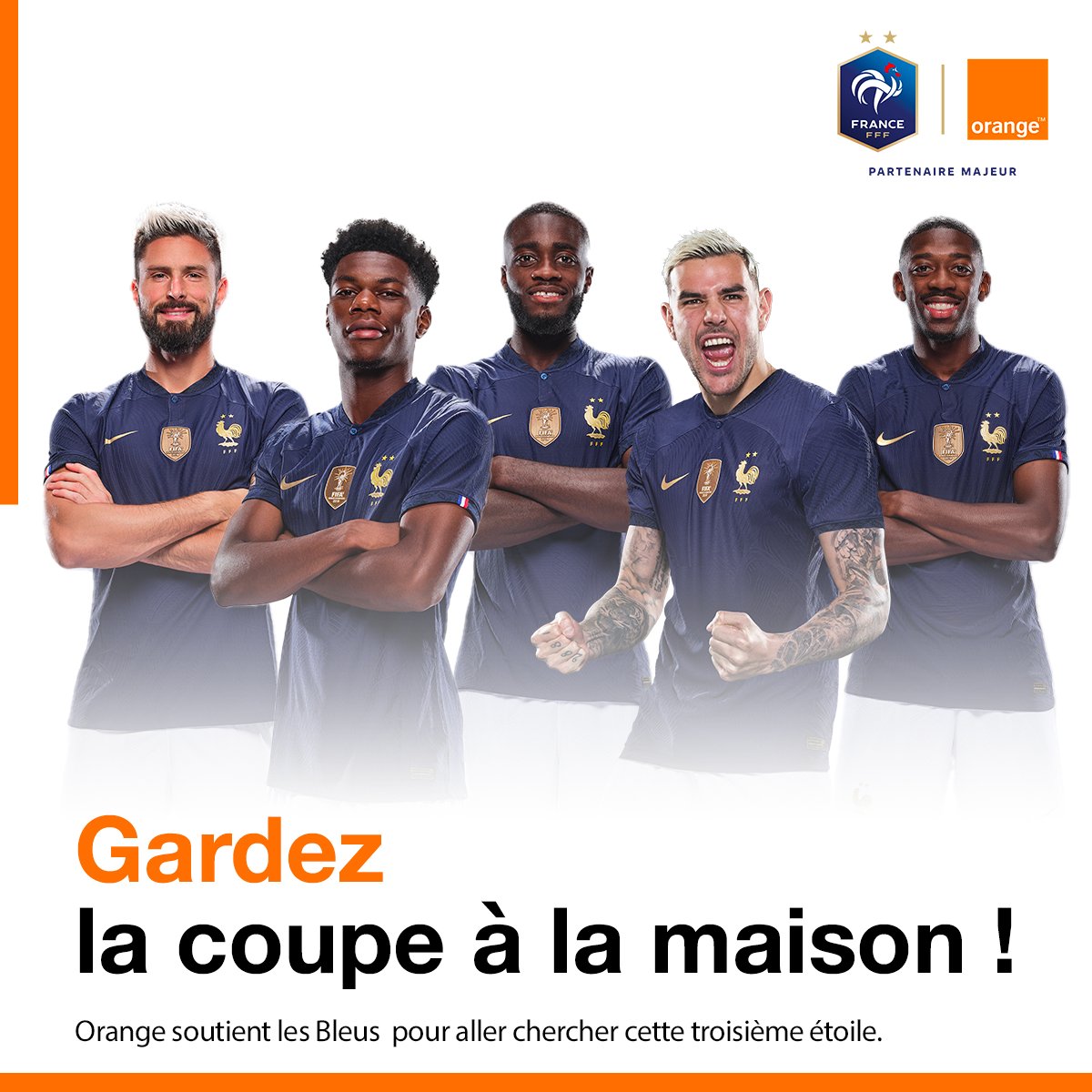 En route vers la finale !🤩

Comme il y a 4 ans, la France retrouve l'Argentine mais cette fois-ci en finale pour aller chercher la troisième étoile. ⭐️

Sans se porter l’oeil, on peut bien espérer un “jamais deux sans trois”.😅

#OrangePasseurdEmotions #FierdetreBleus