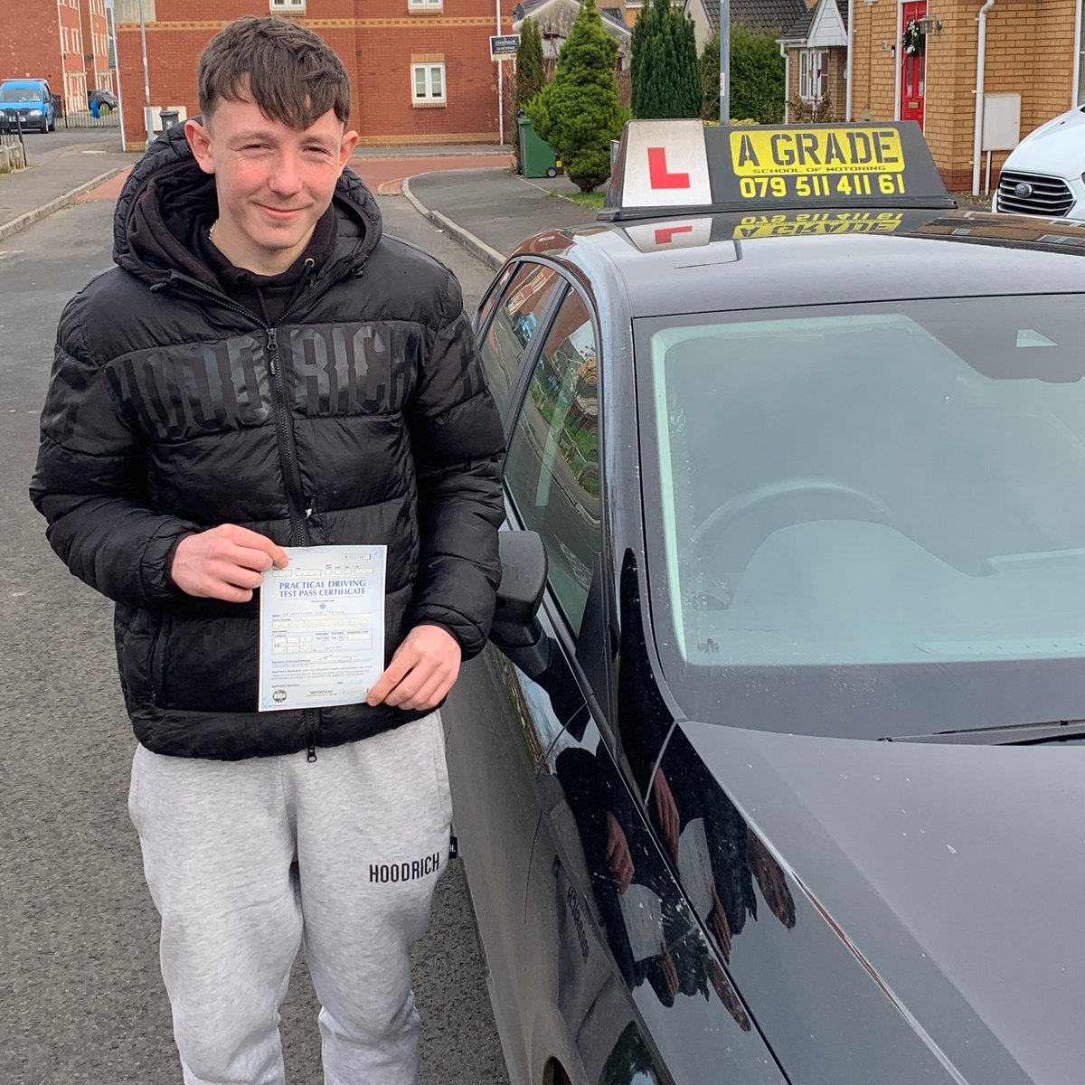A_Grade_som's tweet photo. Congratulations to Matthew Perkins on passing his driving test 1st time at Cardiff Test Centre this morning. Well done Matthew, you’ve definitely made the grade :D #makingthegrade #A_Grade_som #happylicenceday #1sttimepass #zerodrivingfaults https://t.co/Gqlb0yuRnN