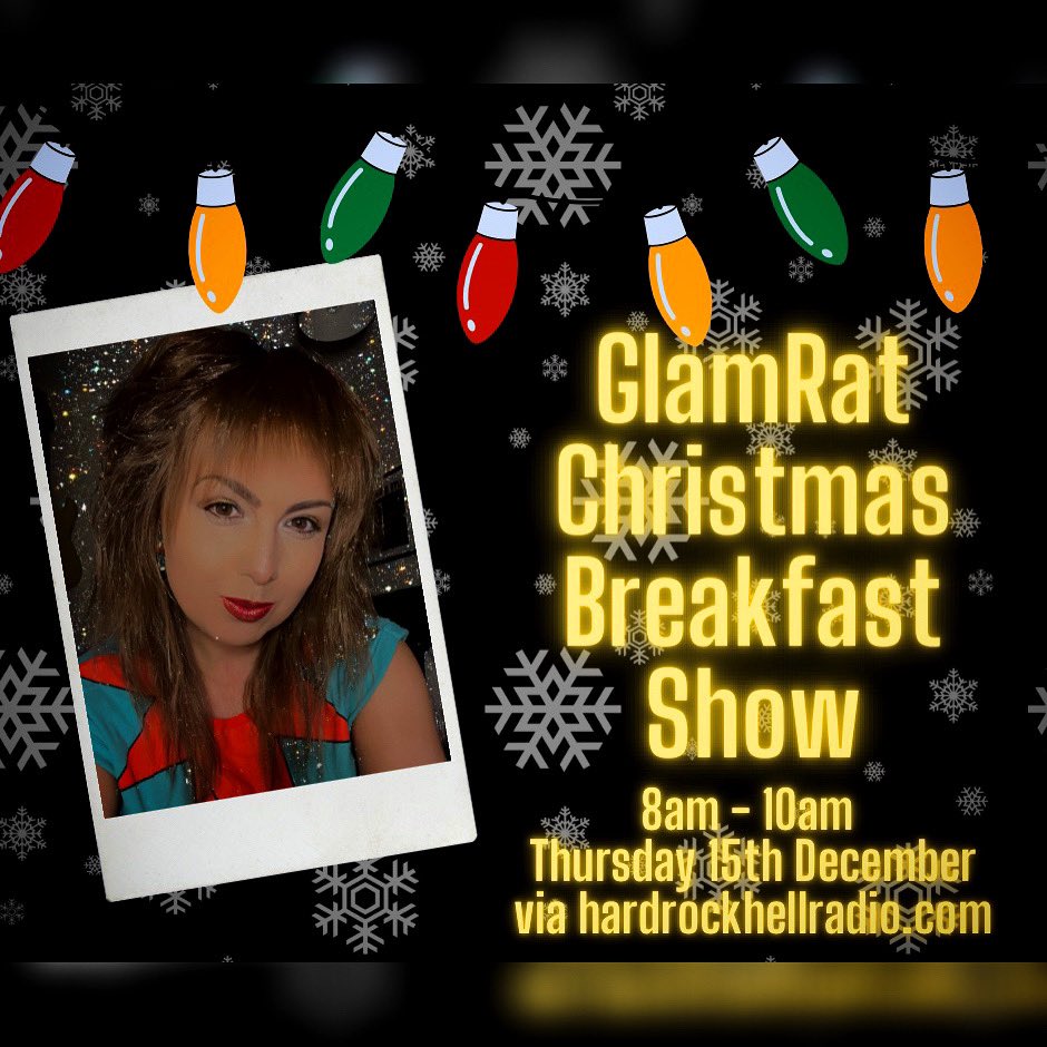 GlamRatt's tweet photo. Set your alarms kids! I’m on air with a Christmas Breakfast show tomorrow morning from 8am - 10am on @radiohrh ! https://t.co/IupCYMYI9B