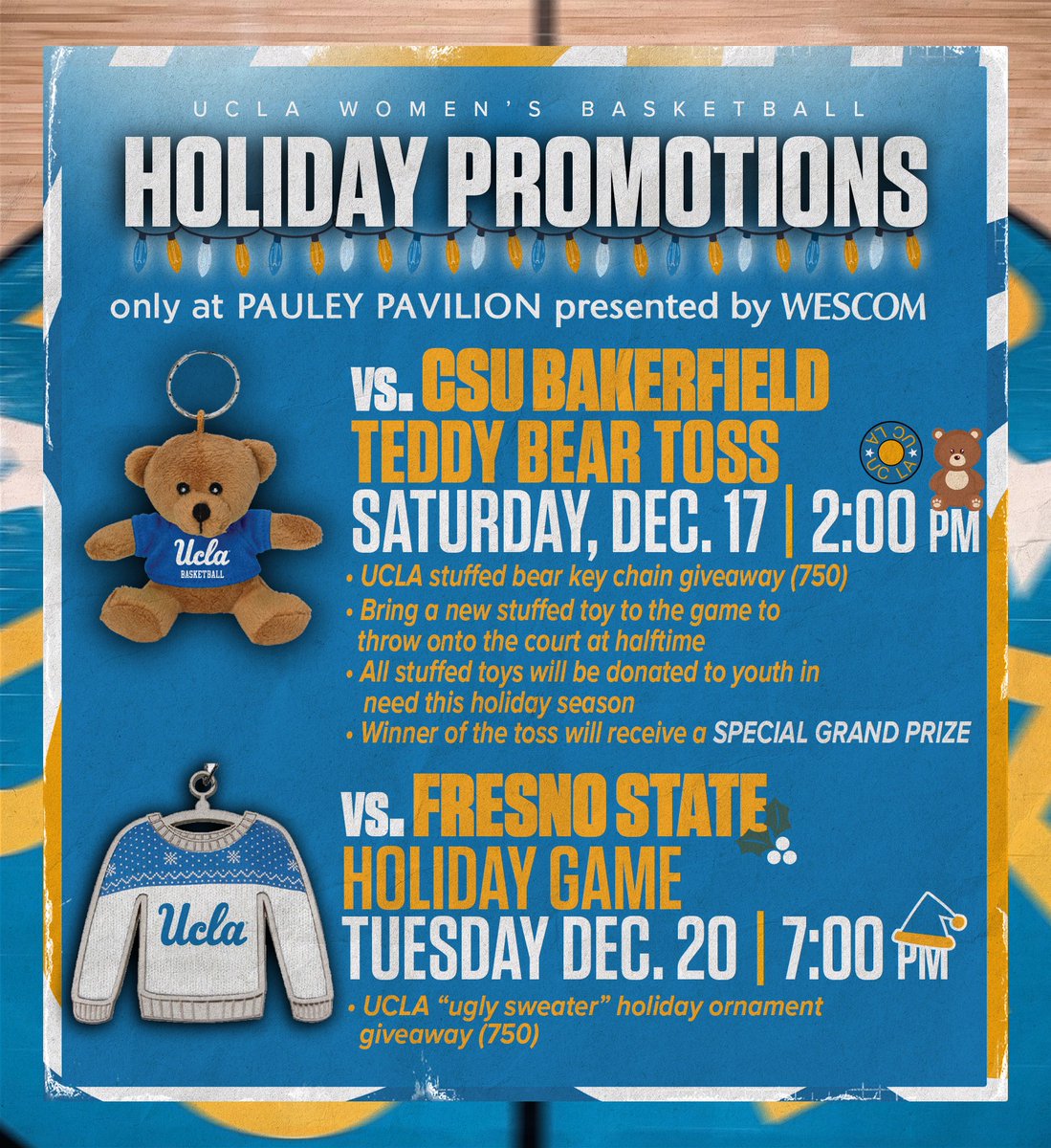 𝐈𝐭’𝐬 𝐭𝐡𝐞 𝐇𝐨𝐥𝐢𝐝𝐚𝐲 𝐒𝐞𝐚𝐬𝐨𝐧✨

Don’t miss any of our upcoming promotions including the Teddy Bear Toss &amp; Holiday Game this coming Saturday and Tuesday!

🎟️: bit.ly/WBB2223Tix