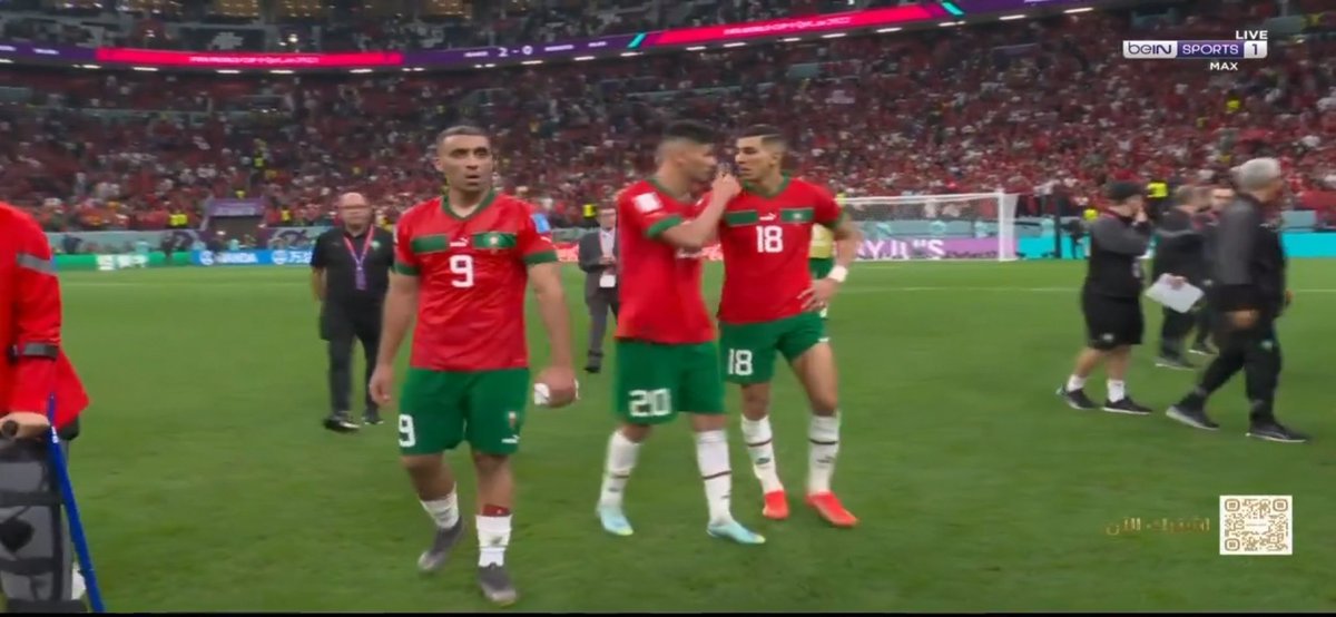 شكرا لكم يا ابطال، كم اسعدتمونا
 شكرا لكم لأنكم افرحتونا كثيرا
شكرا على الأداء الأكثر من رائع
شكرا لأنكم رفعتوا راسنا عاليا.
شكرا أبطال #المغرب
شكرا #اسود_الاطلسي
لكم اطنان من التحايا.

#كاس_العالم
#قطر_2022