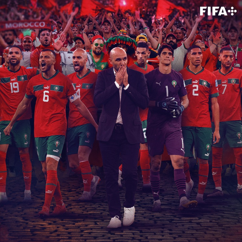 FIFAWorldCup's tweet photo. An unforgettable run. Thank you for the memories, Morocco 🇲🇦❤️