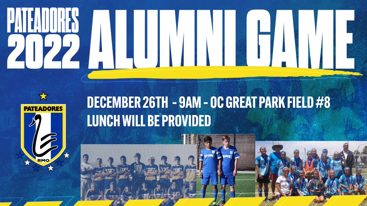 ANNOUNCING OUR ALUMNI GAME! Join us the day after Christmas at 9am, OC Great Park Field 8, for one of our favorite days of the year.
#patslife #patsalum