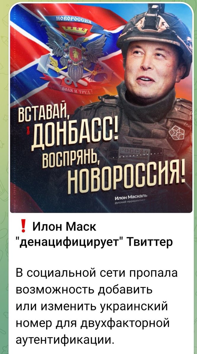 Russian propaganda accounts are now openly praising Elon Musk for blocking Ukrainians from Twitter