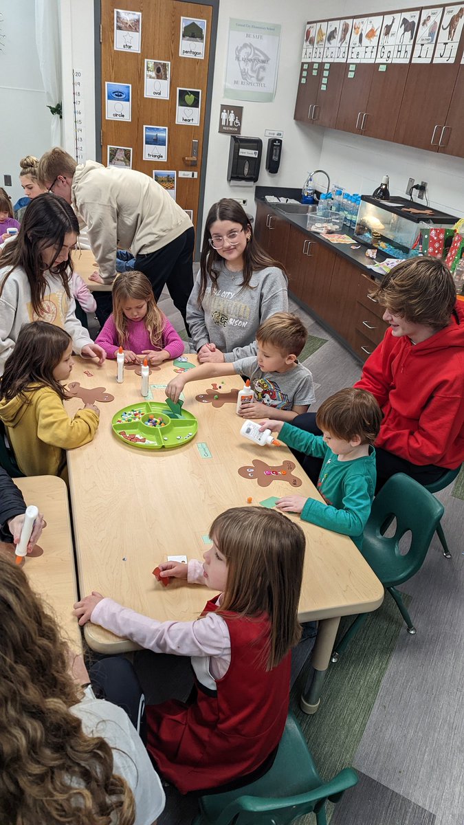 CoachBurb's tweet photo. Love coming down to interact with our preschoolers.  We were lucky to be able to help them with their project today.  @CCBisonPride https://t.co/cETMX1wSD2
